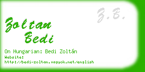 zoltan bedi business card